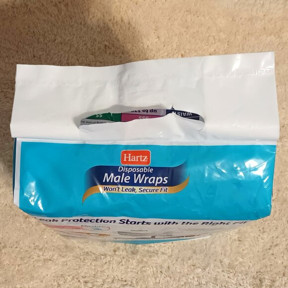 NWT ~ Hartz Stretchy Waistband 52 Disposable Male Dog Wraps, (Size:  SSS) - Picture 9 of 10